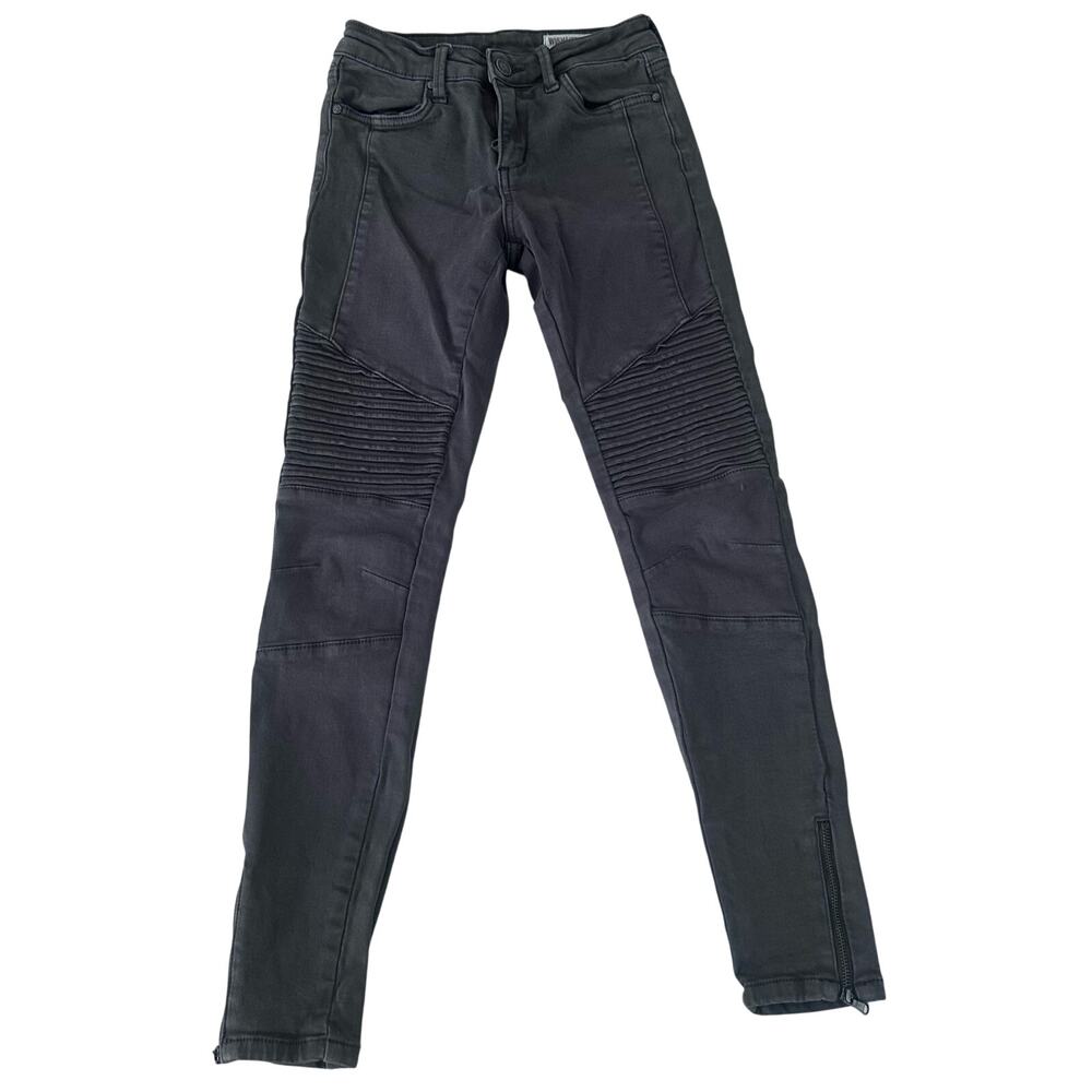 WishList Moto Style Gray Jeans with Ankle Zippers - Size Small - Picture 2 of 9